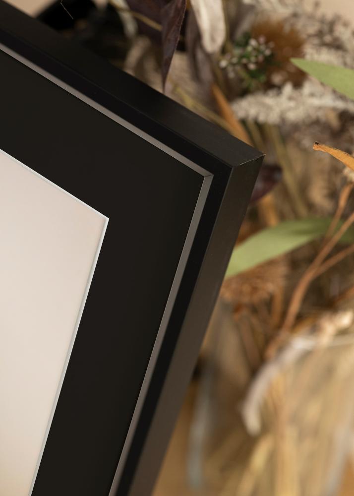 Ram med passepartou Frame Globe Black 40x100 cm - Picture Mount Black 30x91 cm