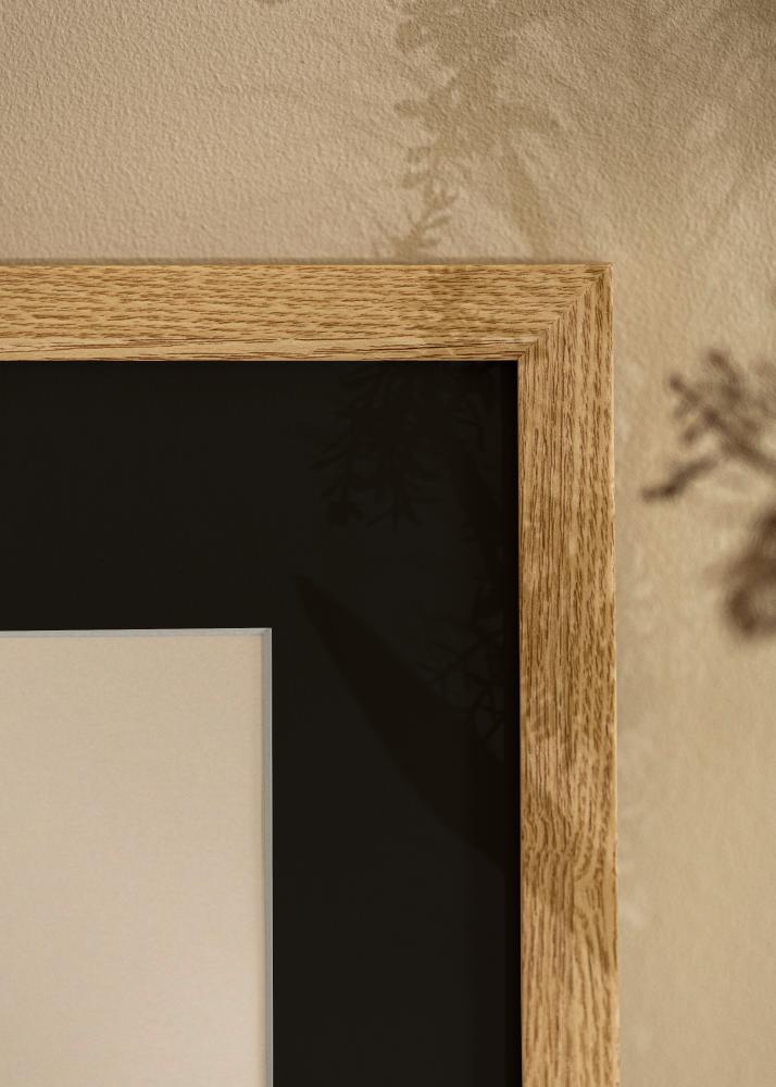 Ram med passepartou Frame Selection Oak 70x100 cm - Picture Mount Black 62x93 cm