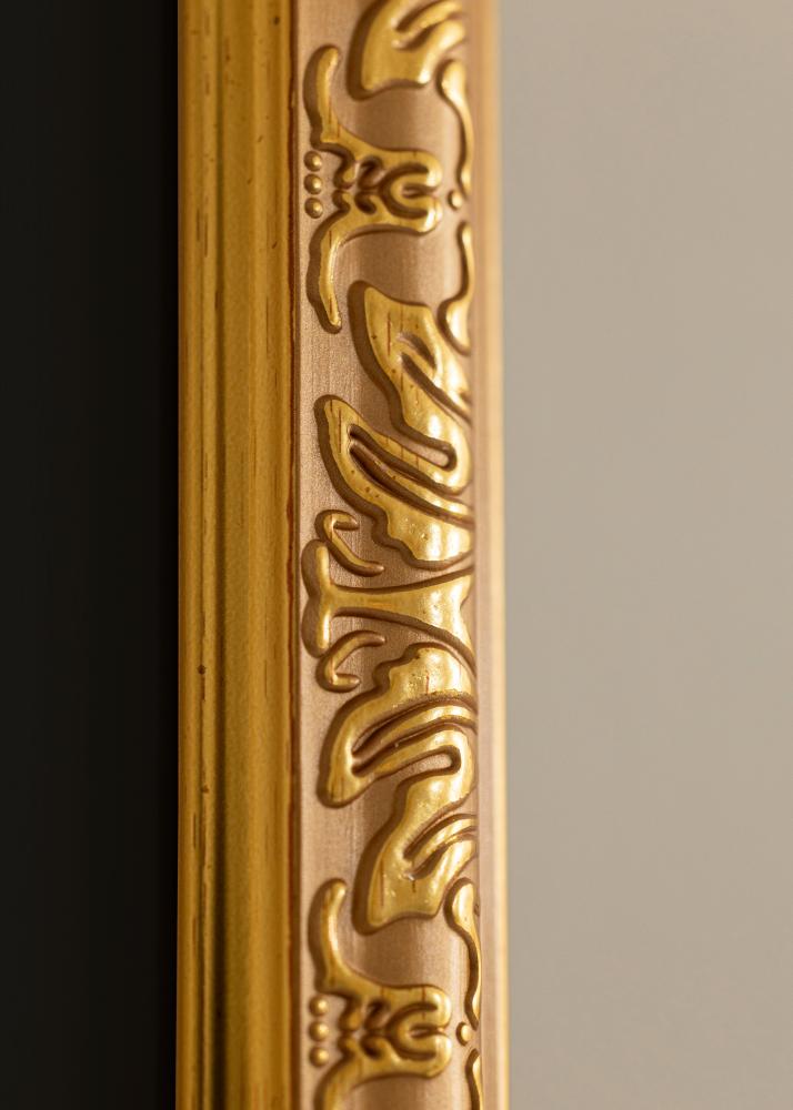 Ram med passepartou Frame Nostalgia Gold 35x45 cm - Picture Mount Black 11x14 inches