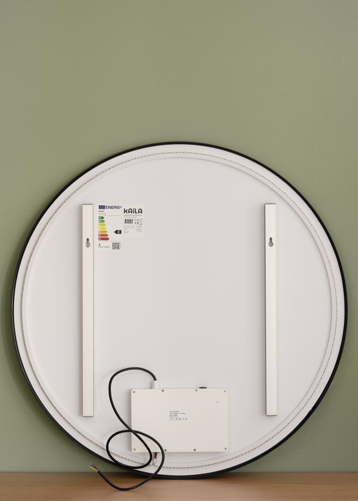 KAILA KAILA Mirror Circle LED Black 80 cm Ø
