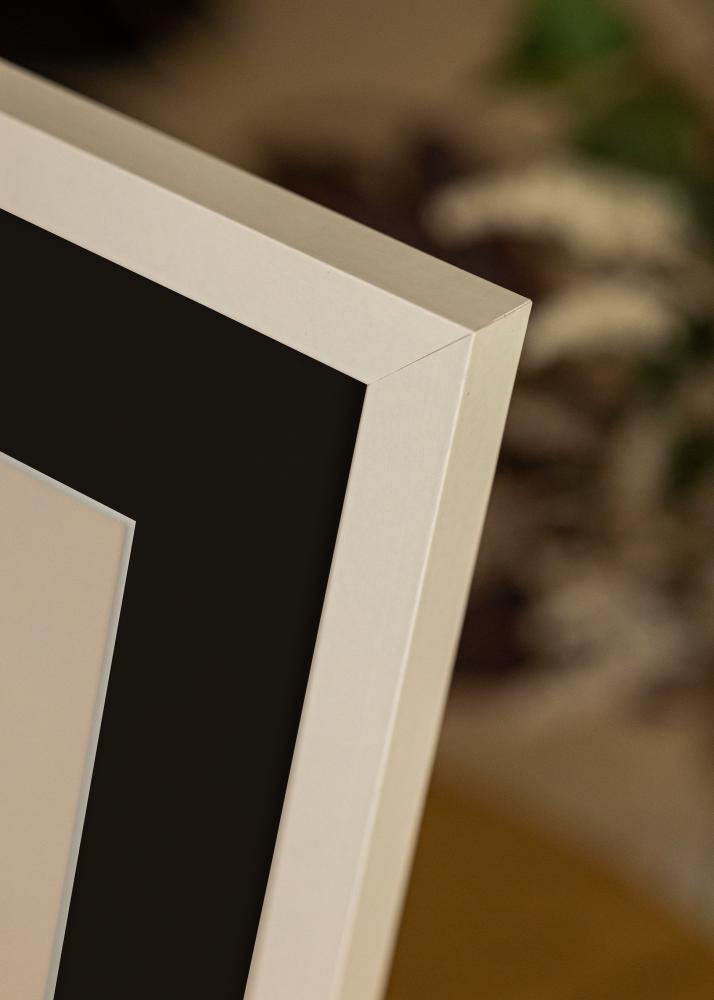 Ram med passepartou Frame Selection White 13x18 cm - Picture Mount Black 9x12 cm