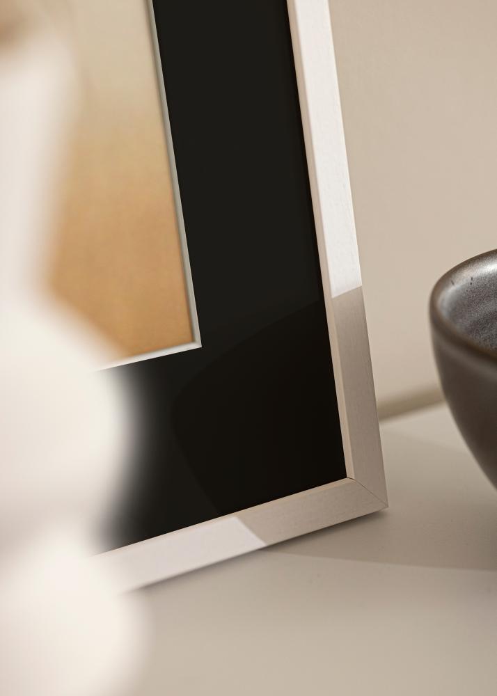 Ram med passepartou Frame Edsbyn White 18x18 cm - Picture Mount Black 12x12 cm