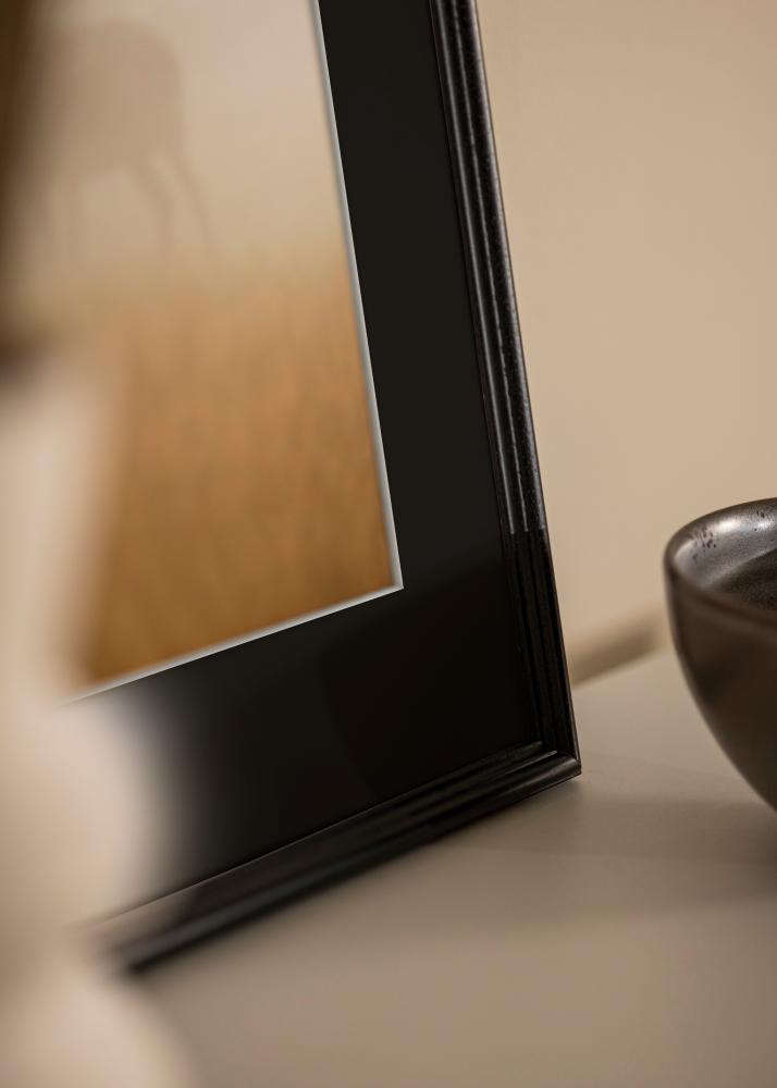 Ram med passepartou Frame Horndal Black 18x24 cm - Picture Mount Black 13x18 cm