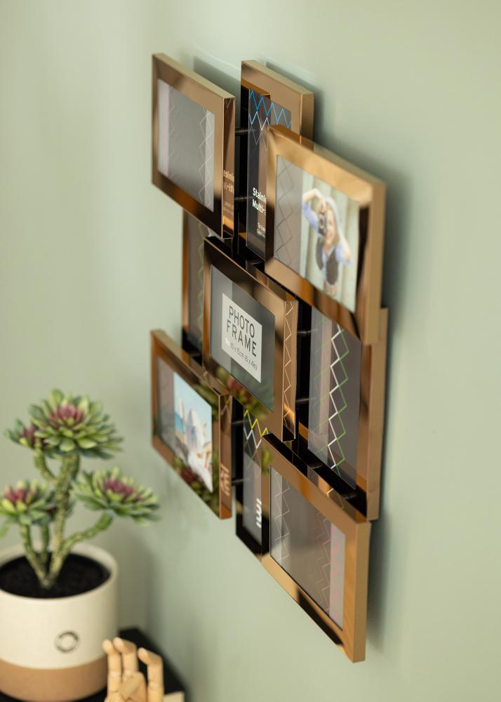 BGA Stainless Steel Collage Frame Rose Gold - 9 Pictures
