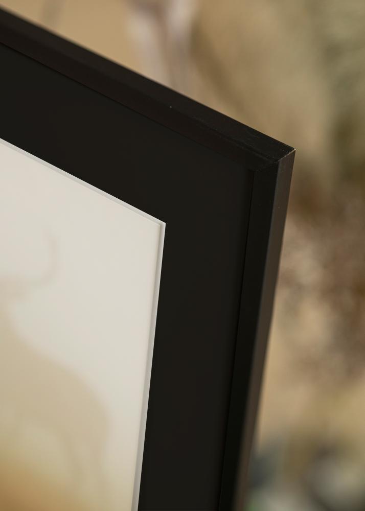 Ram med passepartou Frame Edsbyn Black 18x18 cm - Picture Mount Black 12x12 cm