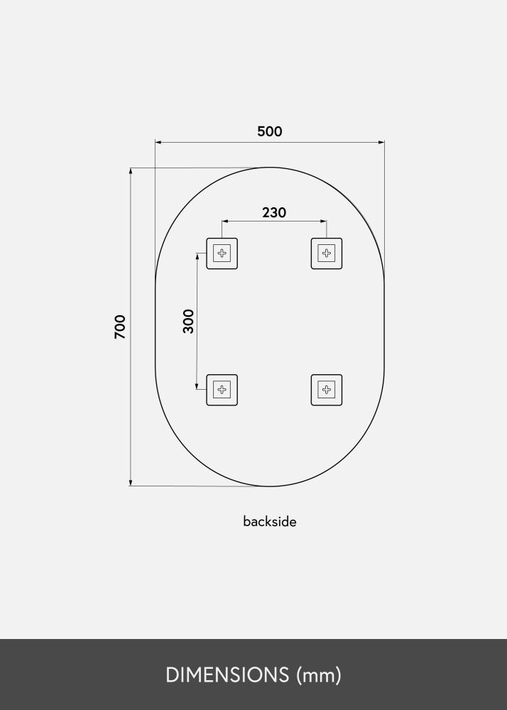 KAILA KAILA Mirror Oval Rose Gold 50x70 cm