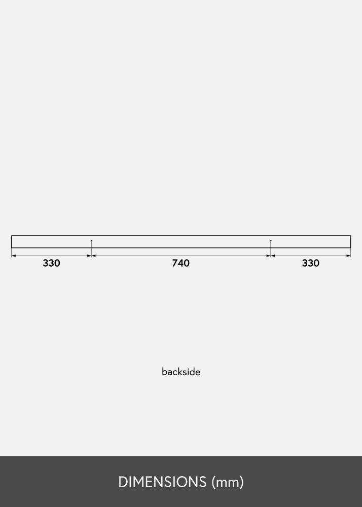 BGA Picture shelf Black 140 cm