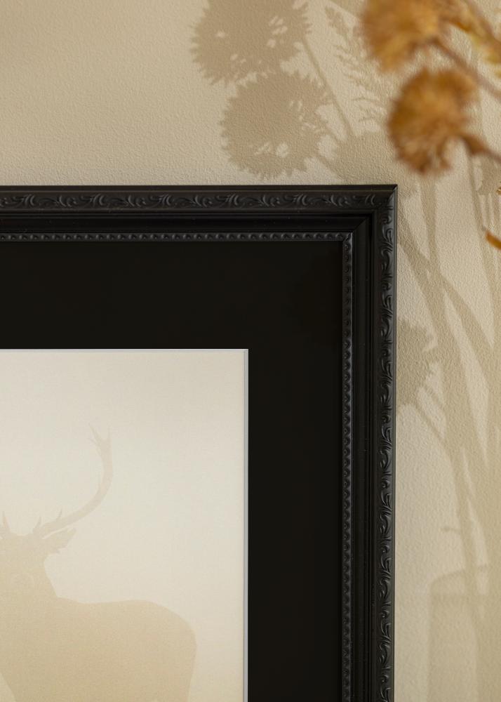 Ram med passepartou Frame Abisko Black 30x40 cm - Picture Mount Black 18x27 cm