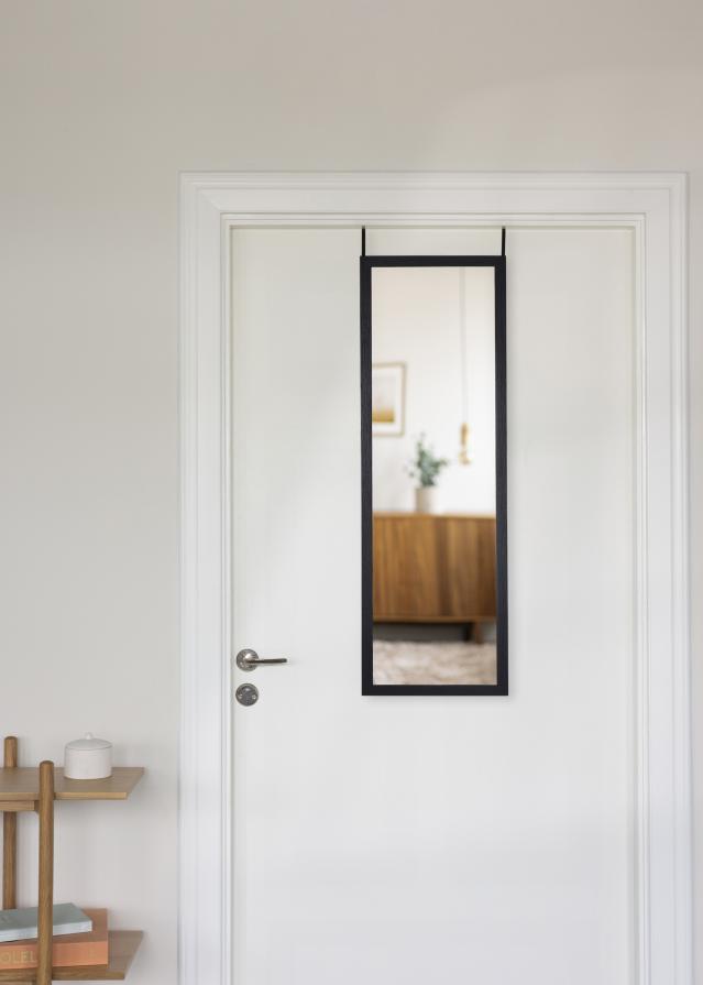 BGA Mirror Overdoor Black 34x100 cm