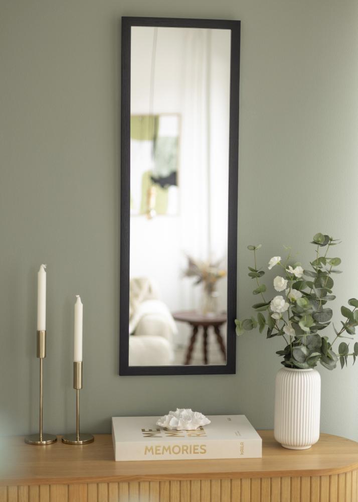 BGA Mirror Overdoor Black 34x100 cm