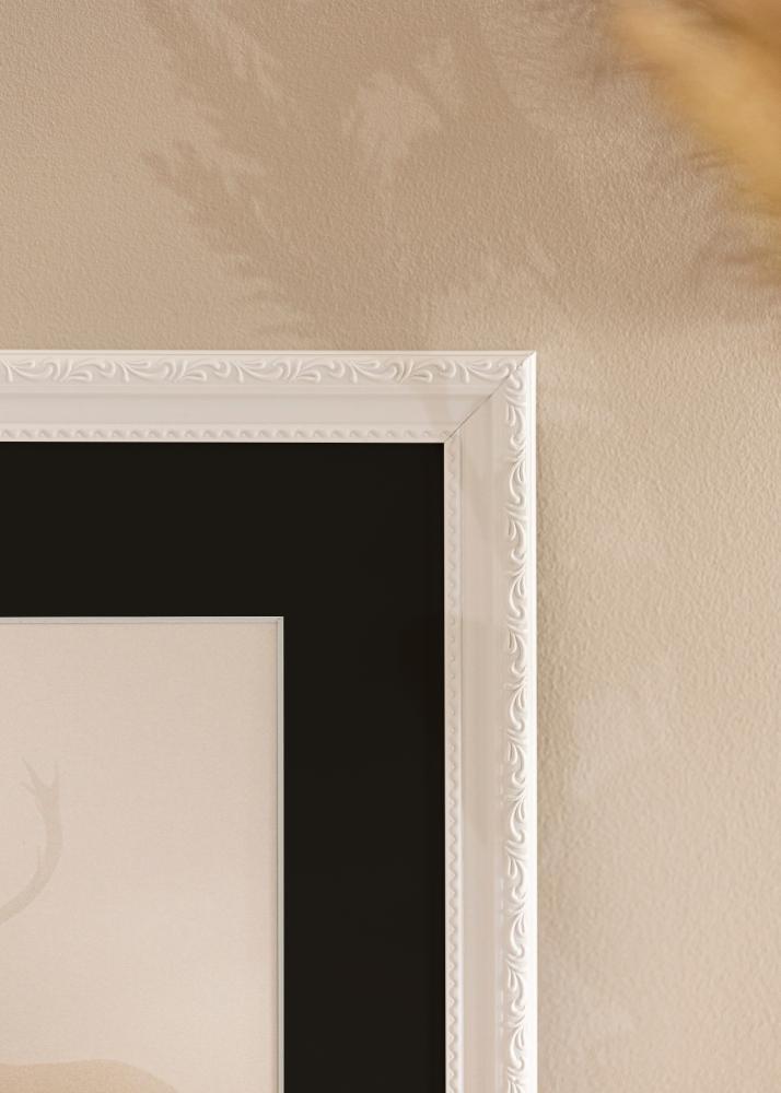 Ram med passepartou Frame Abisko White 24x30 cm - Picture Mount Black 18x24 cm