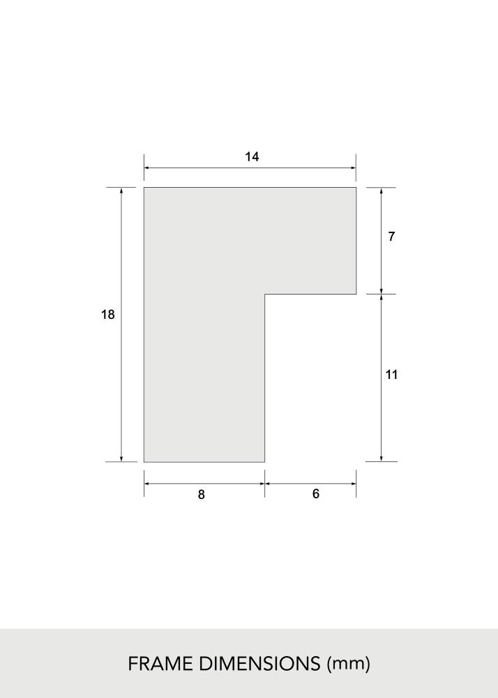 BGA Frame Solid Oak Acrylic Glass 21x29.7 cm (A4)