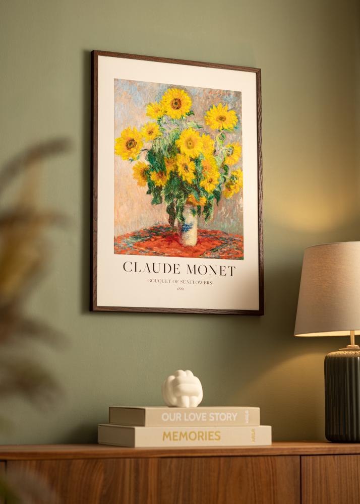 Artlink Massive Oak Acrylic Glass Dark Painted 60x80 cm