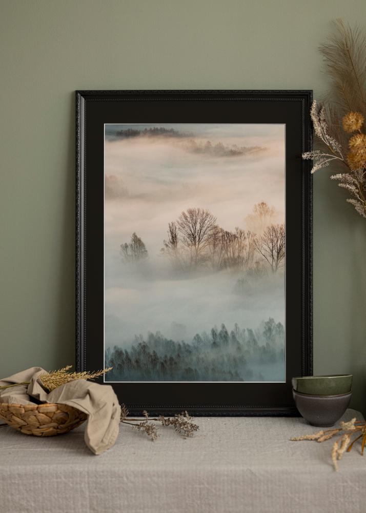 Ram med passepartou Frame Abisko Black 30x40 cm - Picture Mount Black 18x27 cm