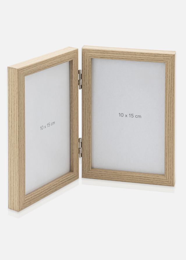 BGA Folding picture Frame Solid Oak 10x15 cm