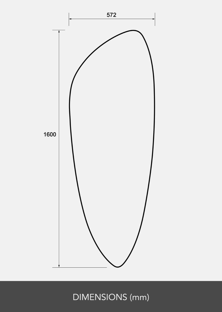 Incado Mirror Slim Clear 160x57 cm