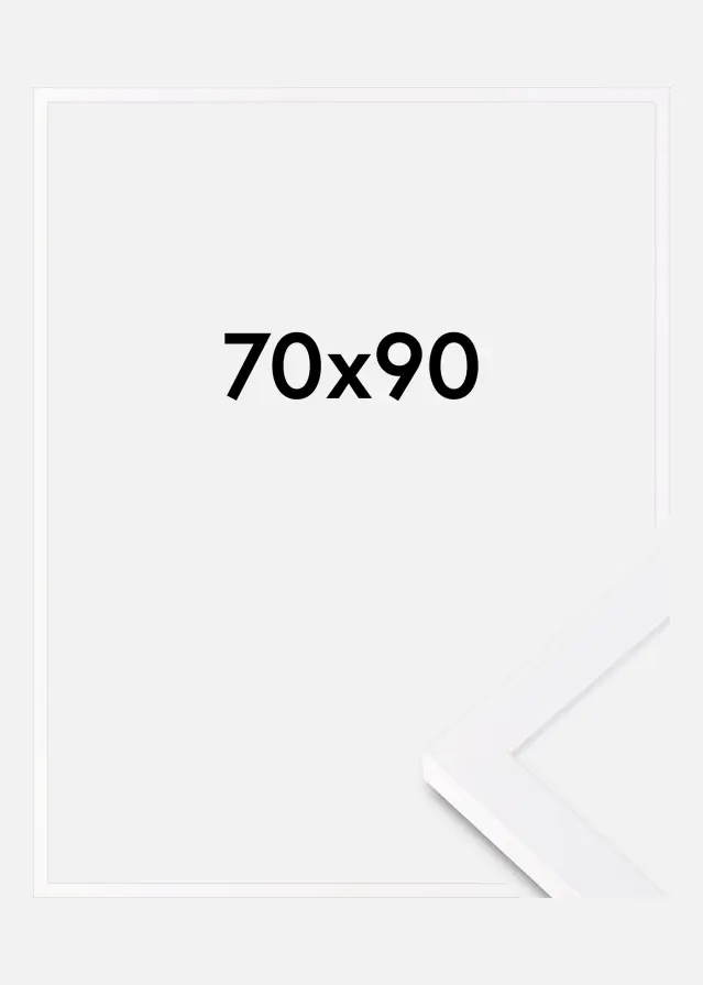 BGA Frame Selection Acrylic Glass White 70x90 cm