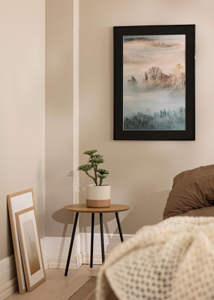 Ram med passepartou Frame New Lifestyle Black 30x30 cm - Picture Mount Black 8x8 inches