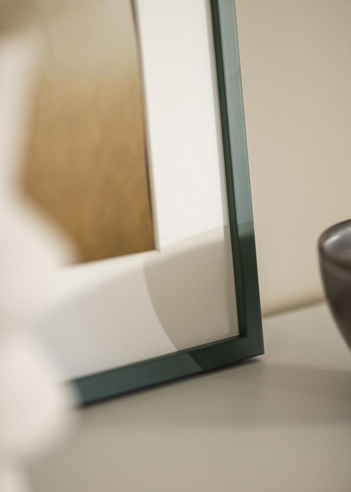 Ram med passepartou Frame E-Line Green 50x70 cm - Picture Mount White 16x24 inches
