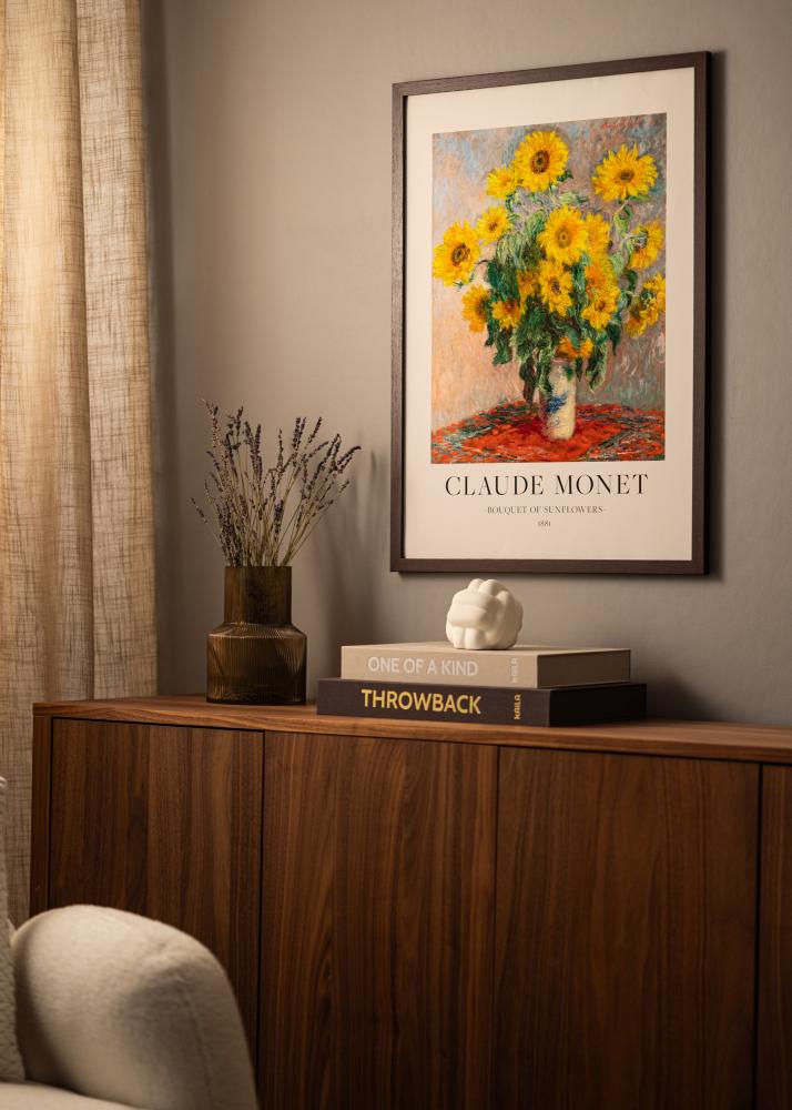 BGA Frame Deco Acrylic Glass Walnut 60x60 cm