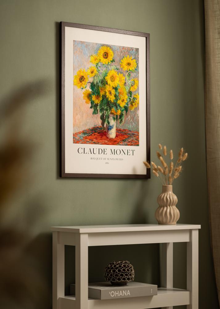 BGA Frame Deco Acrylic Glass Walnut 60x60 cm