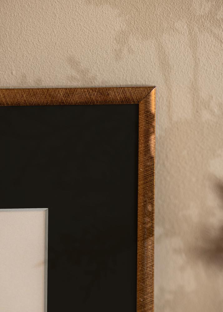 Ram med passepartou Frame New Lifestyle Bronze 60x80 cm - Picture Mount Black 50x65 cm