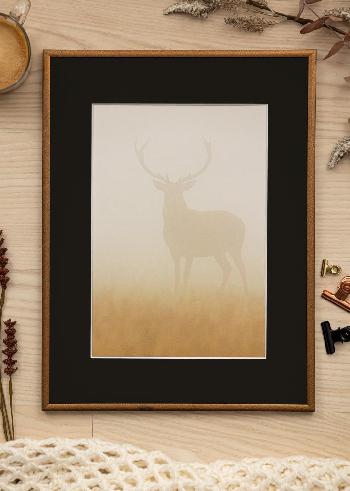 Ram med passepartou Frame New Lifestyle Bronze 60x80 cm - Picture Mount Black 50x65 cm