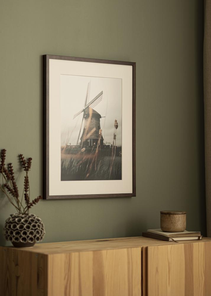 Estancia Frame E-Line Acrylic glass Walnut 50x50 cm