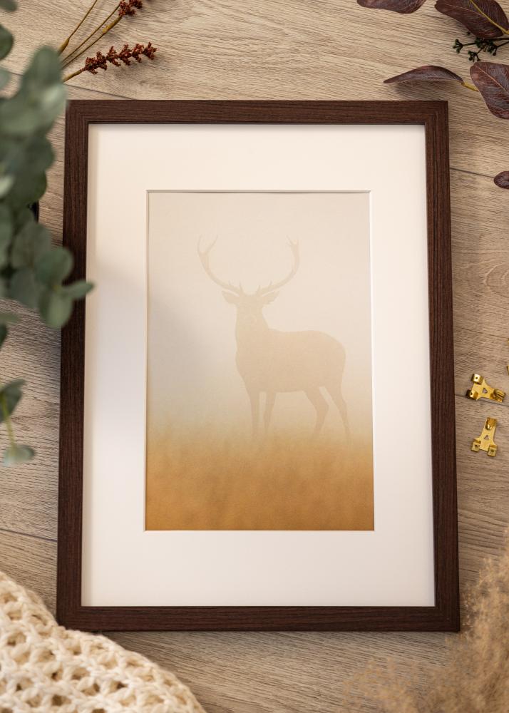 BGA Frame Deco Acrylic Glass Walnut 60x60 cm