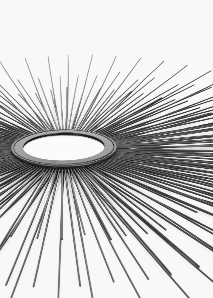 KAILA KAILA Round Mirror Sunrays - Black 80 cm Ø