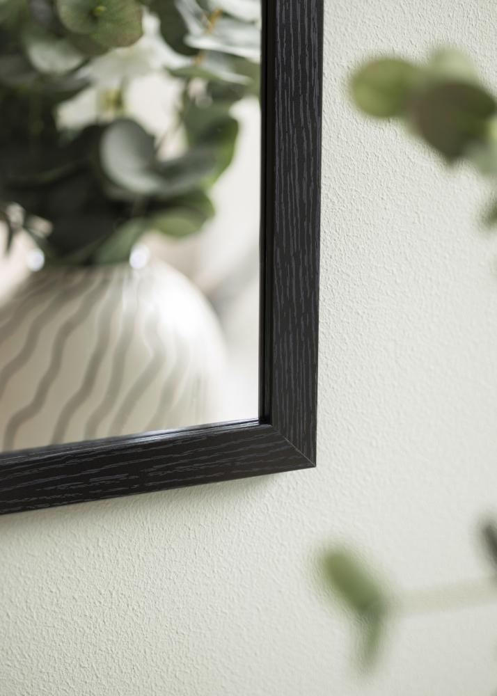 BGA Mirror Overdoor Black 34x126 cm