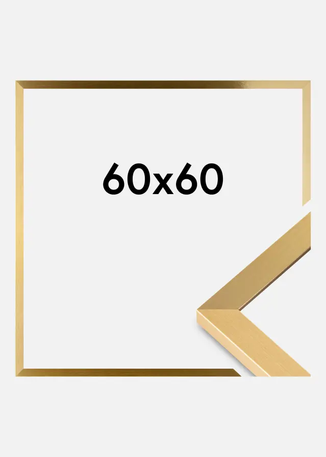 BGA Frame Selection Acrylic Glass Gold 60x60 cm