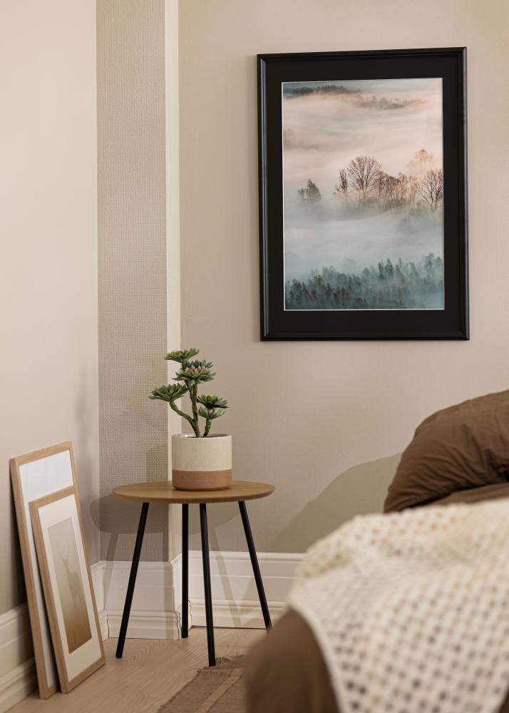 Ram med passepartou Frame Siljan Black 60x60 cm - Picture Mount Black 50x50 cm