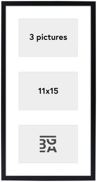 Galleri 1 Edsbyn Collage Frame XVII Black - 3 Pictures (11x15 cm)