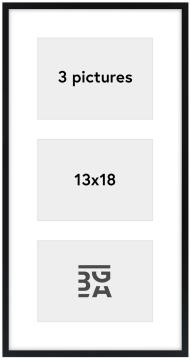 Galleri 1 Edsbyn Collage Frame IX Black - 3 Pictures (13x18 cm)