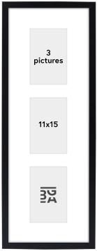 Galleri 1 Edsbyn Collage Frame V Black - 3 Pictures (11x15 cm)