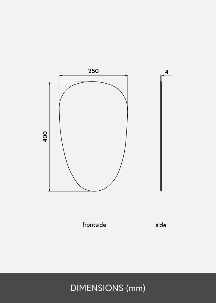 KAILA KAILA Mirror Shape II Rose Gold 25x40 cm