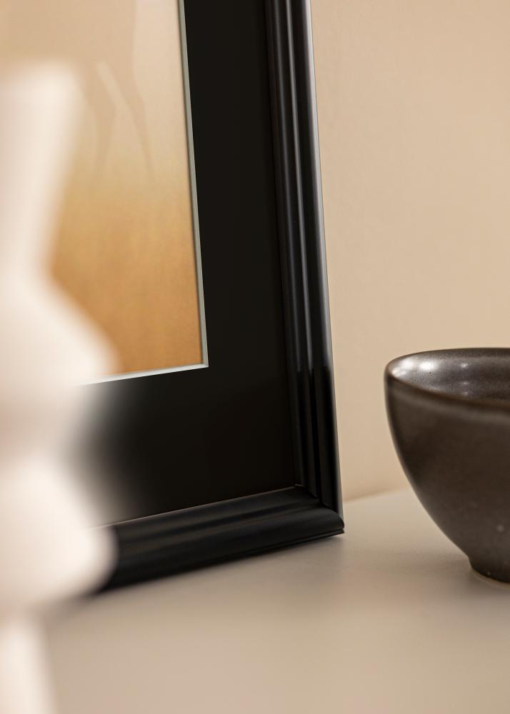 Ram med passepartou Frame Siljan Black 60x60 cm - Picture Mount Black 50x50 cm