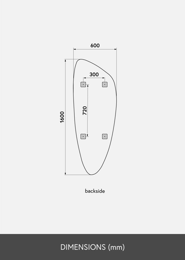 KAILA KAILA Mirror Slim 60x160 cm