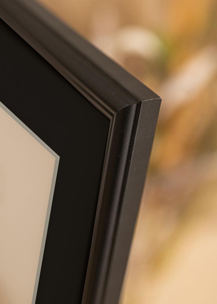 Ram med passepartou Frame Siljan Black 60x60 cm - Picture Mount Black 50x50 cm