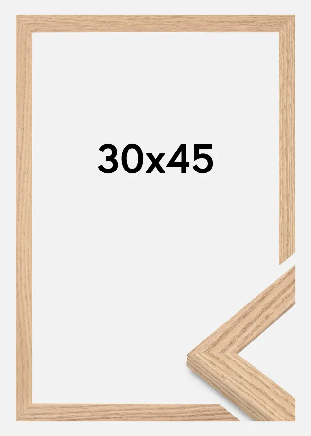 Galleri 1 - Extern Frame Tidlös Acrylic Glass Solid Oak 30x45 cm