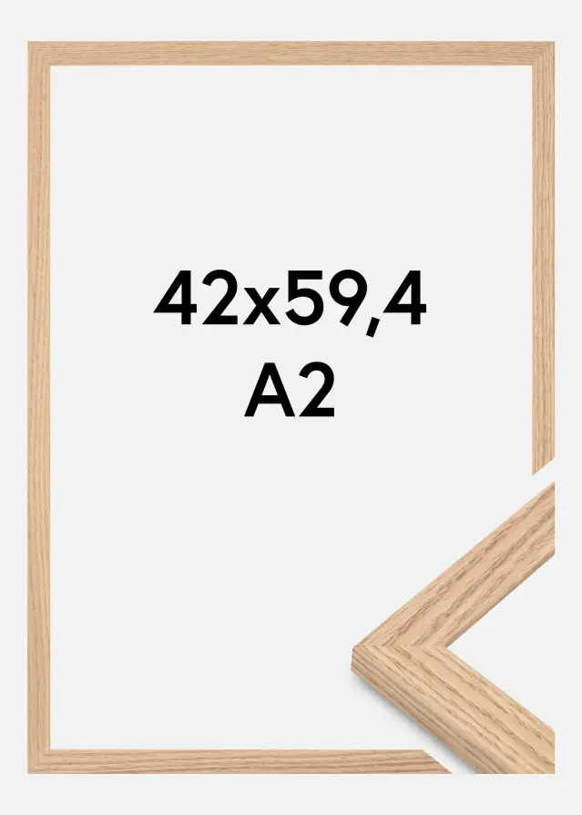 Galleri 1 - Extern Frame Tidlös Acrylic Glass Solid Oak 42x59.4 cm (A2)