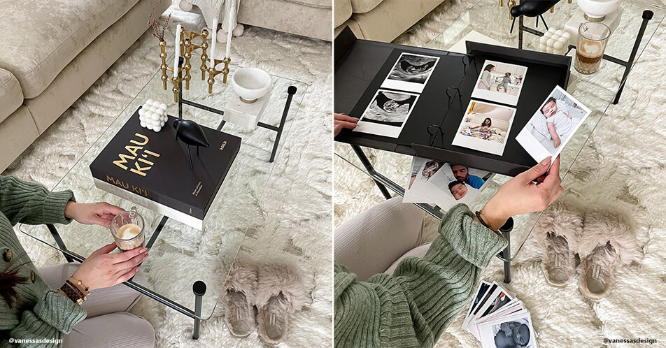 Scrapbooking with Coffee Table Photo Albums